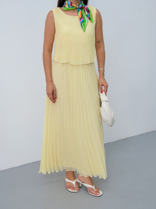 STEPS Yellow Fit And Flare Maxi Dress Wholesale Clothing Birthday