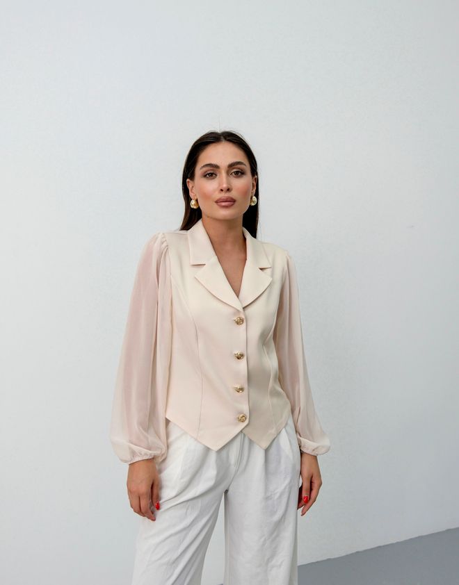 STEPS Giacca Beige Elegante Formale Slim Fit Abbigliamento all'ingrosso Formale