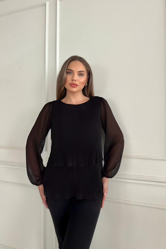 STEPS Juoda Eleganti Palaidinė Ilgomis Rankovėmis Didmeninė prekyba drabužiais Kokteilinė