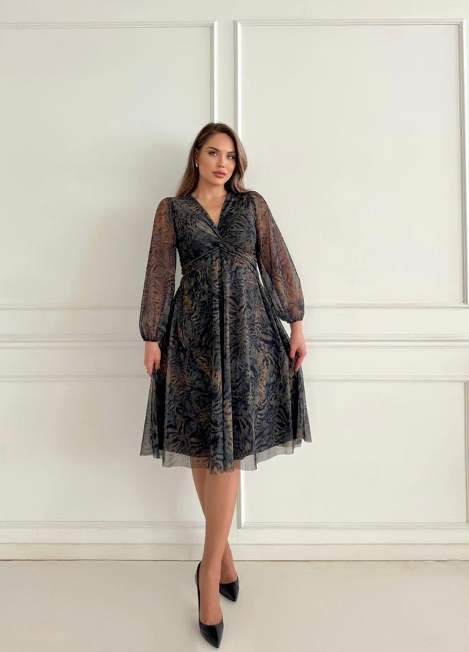 STEPS Vestito Elegante Nero Fit And Flare Abbigliamento all'ingrosso Annata