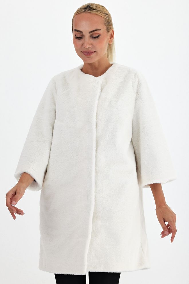 See More Fur Coat Ecru Wholesale Clothing No Fabric