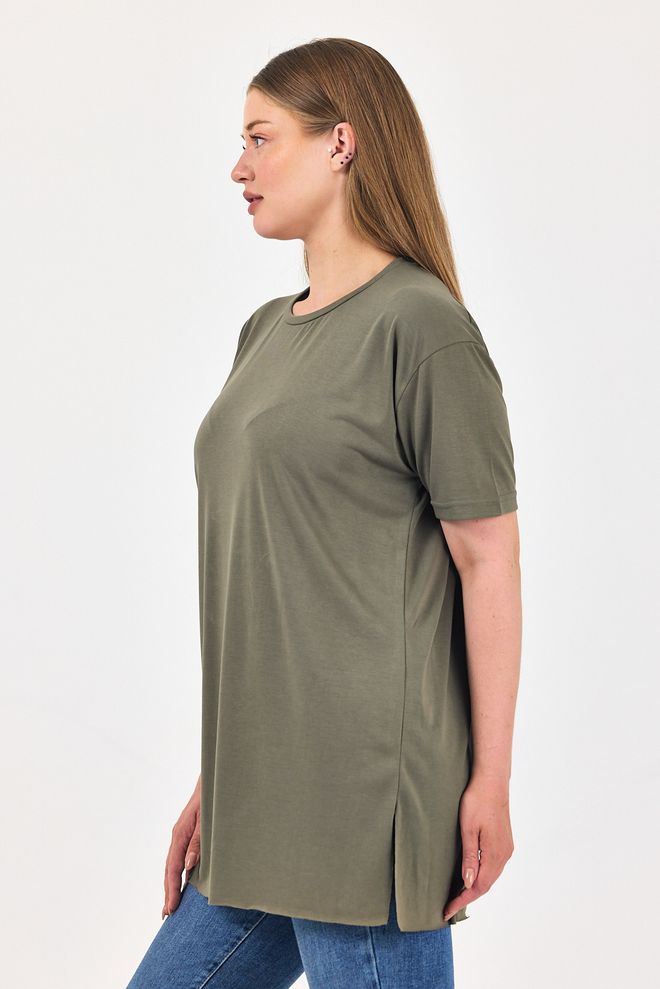 See More Green Casual Oversized Fit Tshirt With Half Sleeves Wholesale Clothing 1
