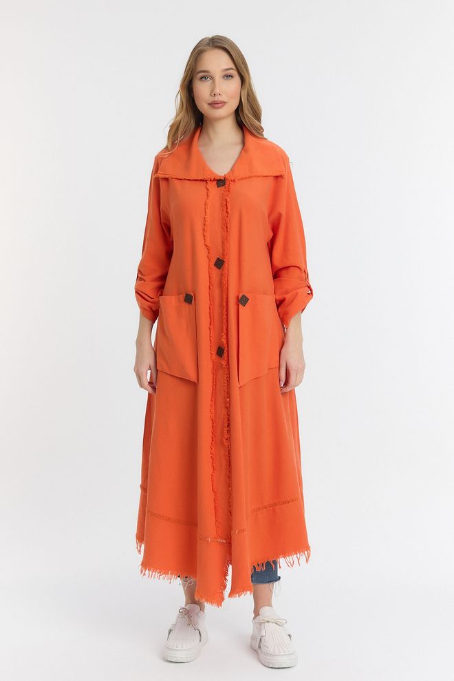 See More Jurk Met Houten Knopen Groothandel Kleding Casual