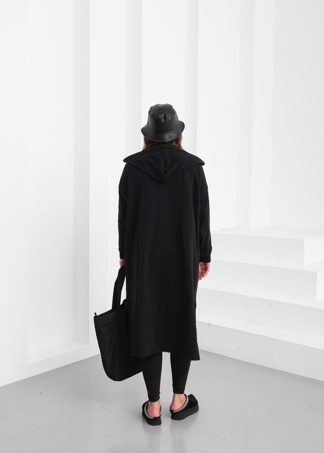 See More Črn Oversized Pulover Z Vratom S Kapuco Oblačila na debelo 1
