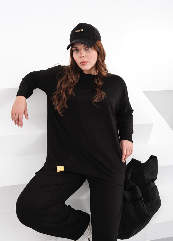 See More Dres Czarny Oversize Casual Sportowy Styl Hurtowa sprzedaż odzieży Casual
