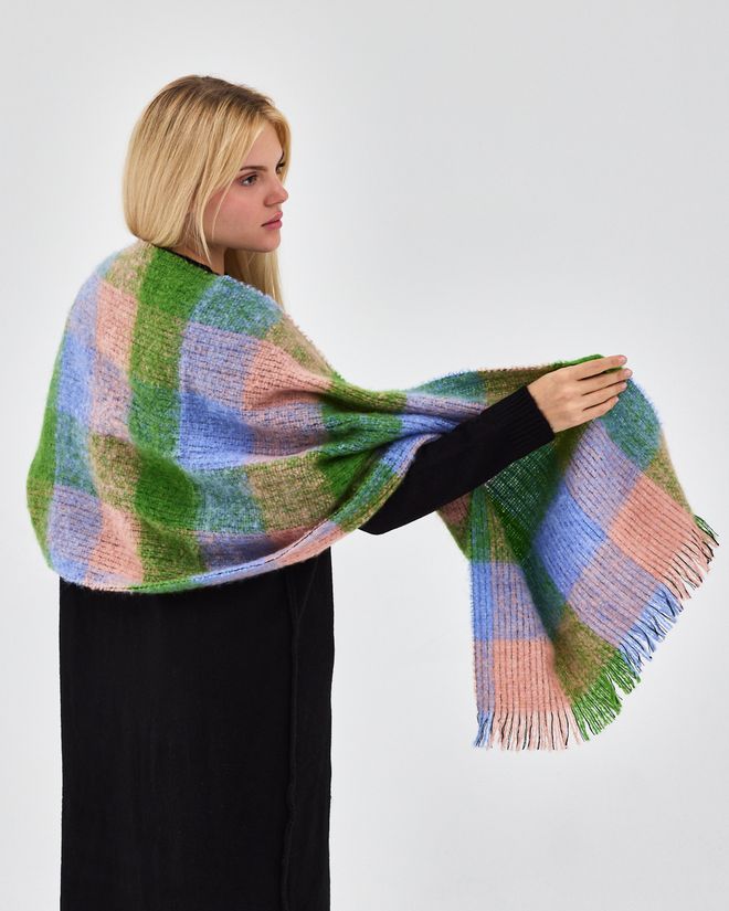 See More Șal Verde În Carouri Pentru Toamnă Și Iarnă Îmbrăcăminte cu ridicata Iarnă