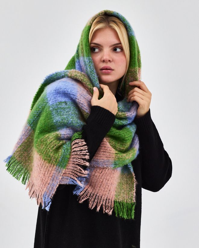 See More Șal Verde În Carouri Pentru Toamnă Și Iarnă Îmbrăcăminte cu ridicata Casual