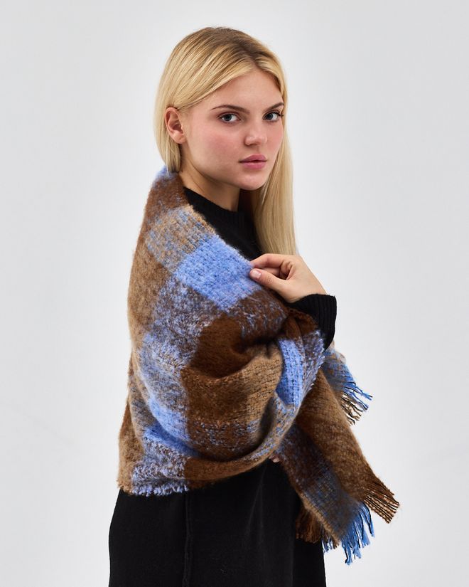 See More Καφέ Καρό Σάλι Για Το Φθινόπωρο Και Χειμώνα Χονδρικό εμπόριο ενδυμάτων Πολυαμίδιο