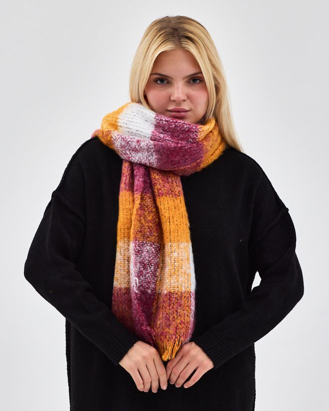 See More Κίτρινο Καρό Κομψό Σάλι Χονδρικό εμπόριο ενδυμάτων Σαλόνι