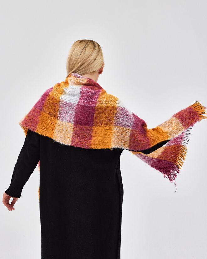 See More Κίτρινο Καρό Κομψό Σάλι Χονδρικό εμπόριο ενδυμάτων Χειμώνας