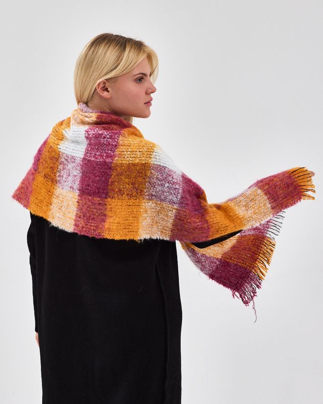 See More Κίτρινο Καρό Κομψό Σάλι Χονδρικό εμπόριο ενδυμάτων Boho