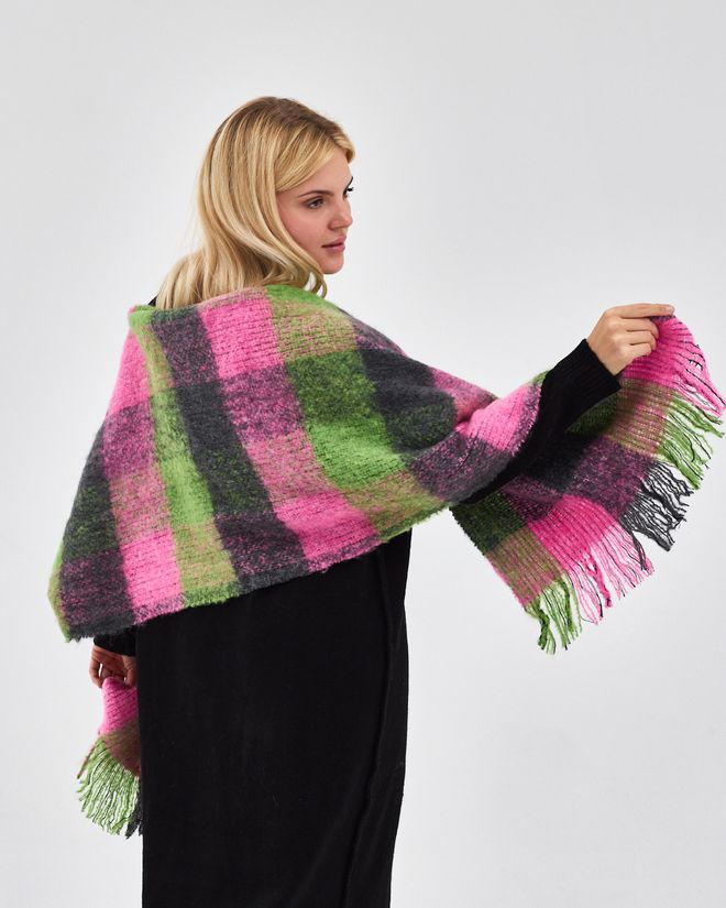 See More Ροζ Καρό Σάλι Για Φθινόπωρο Και Χειμώνα Χονδρικό εμπόριο ενδυμάτων Boho