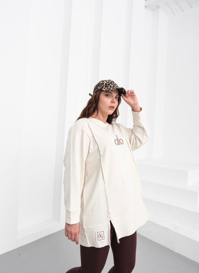 See More Beige Sweatshirt With Round Neck And Regular Fit Wholesale Clothing Sport