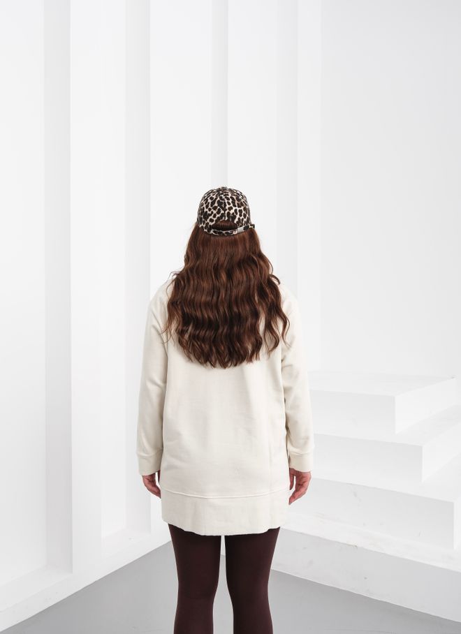 See More Beige Sweatshirt With Round Neck And Regular Fit Wholesale Clothing 1