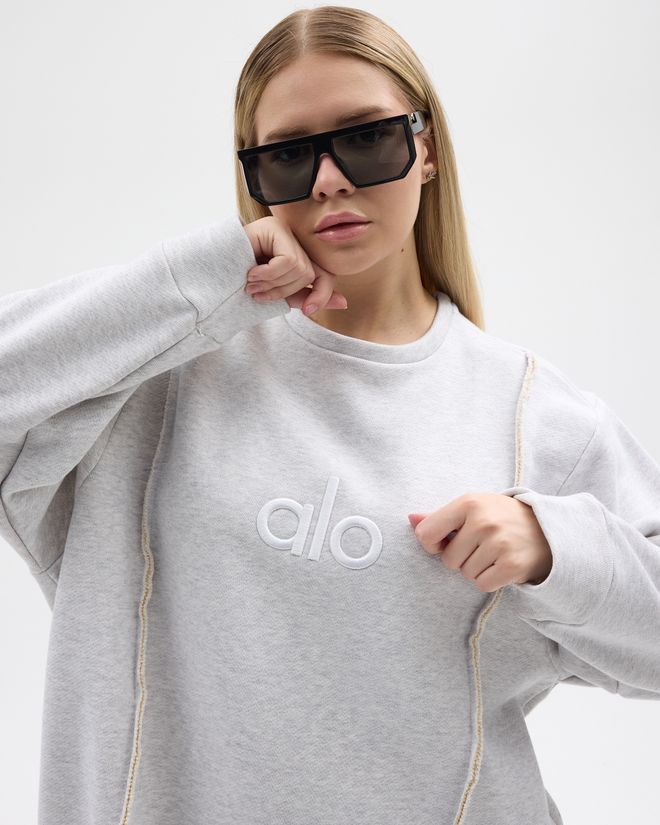 See More Grey Sweatshirt Oversized Fit Long Sleeve Casual Wholesale Clothing Winter