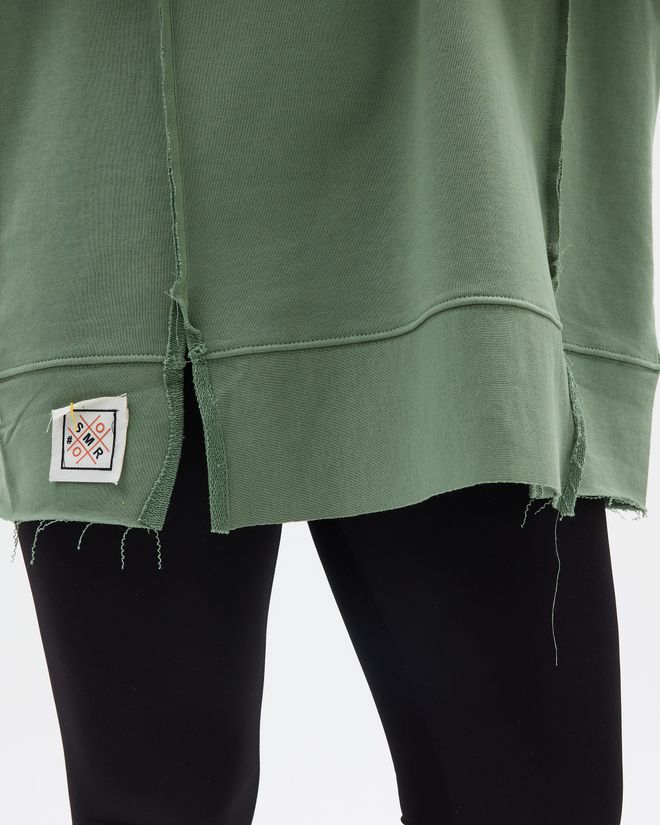 See More Green Oversized Fit Sweatshirt With Round Neck Wholesale Clothing Winter