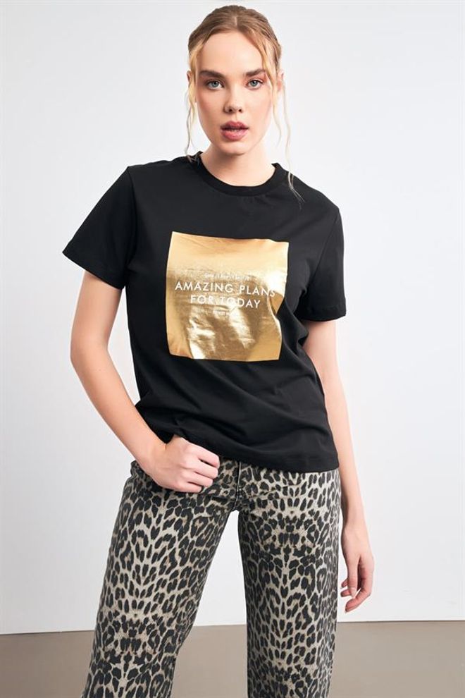 Setre Тениска Черна Дрехи на едро Глем