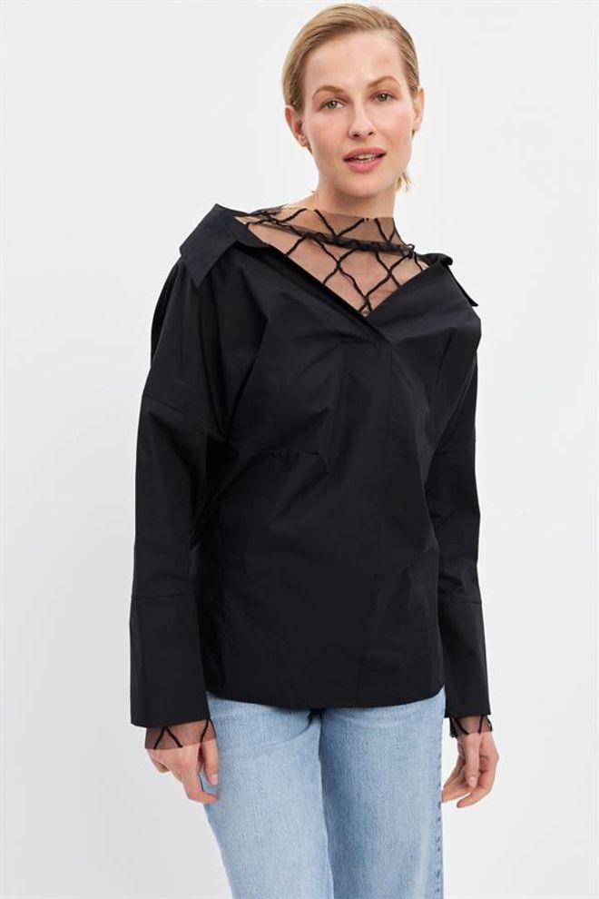 Setre Блуза Черна Дрехи на едро Официален