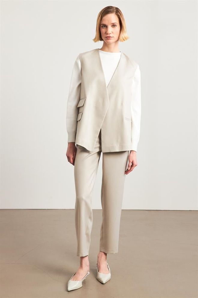 Setre Vestă Bej Îmbrăcăminte cu ridicata Casual