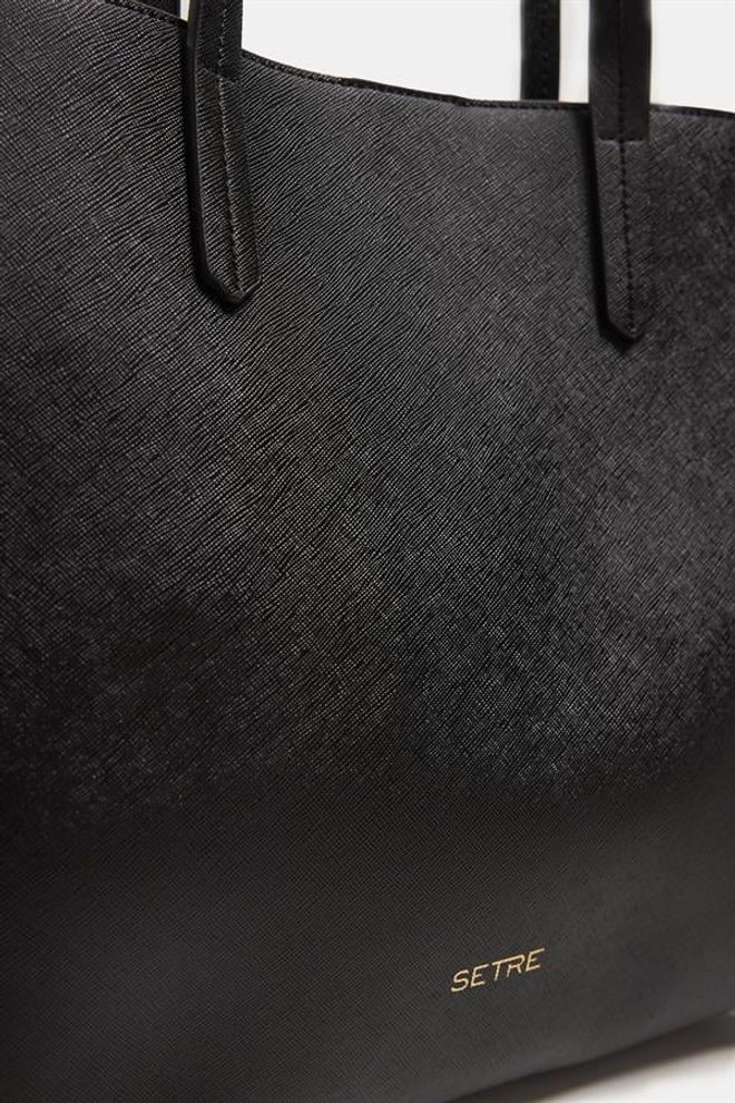 Setre Uzun Askı Detaylı Kol Çantası Siyah Toptan Giyim 2