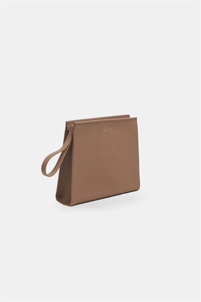 Setre Gedetailleerde Portfoliotas Met Rits Donkerbeige Groothandel Kleding 1