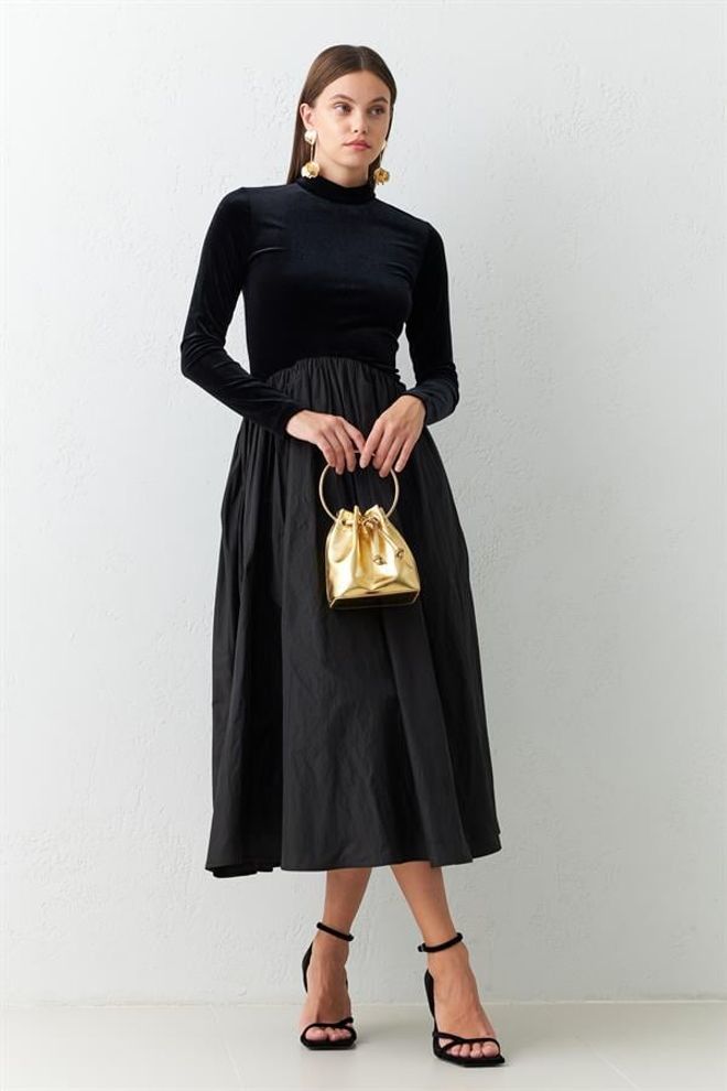 Setre Мини Ръчна Чанта От Изкуствена Кожа С Лъскав Детайл От Шнур Злато Дрехи на едро 0