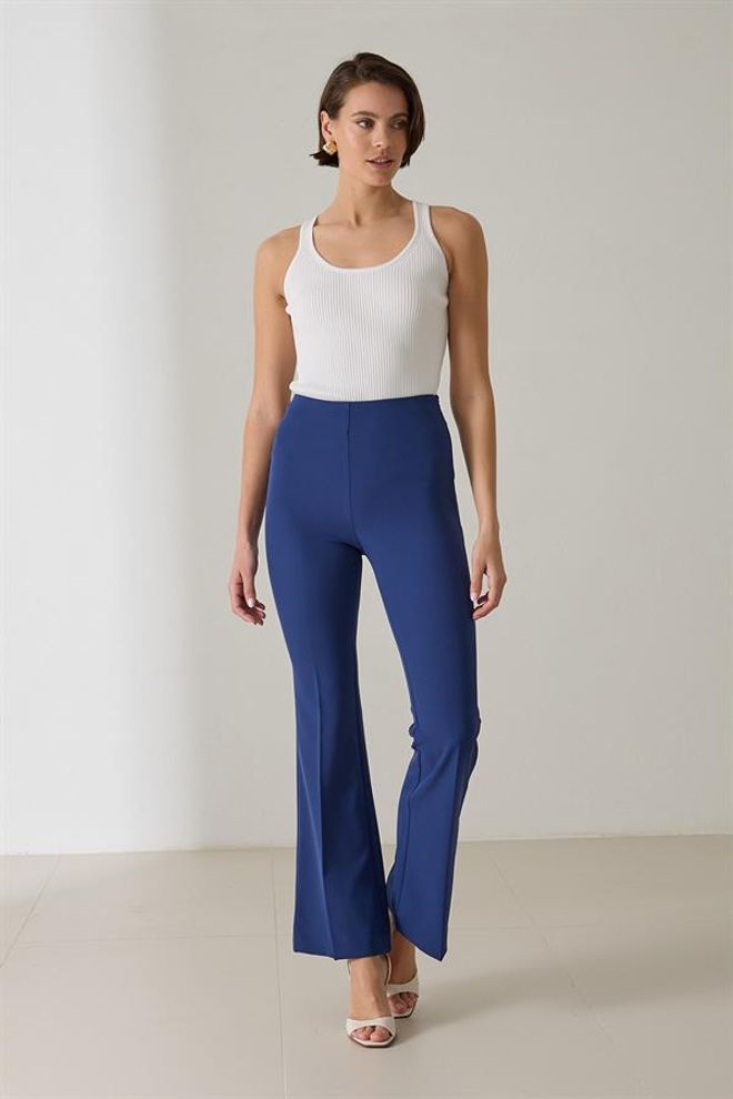 Setre Broek Met Wijde Pijpen Navy Groothandel Kleding Formeel