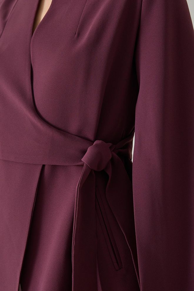 Setre Claret Red Elegant Wrapover Jacket Wholesale Clothing Elegant