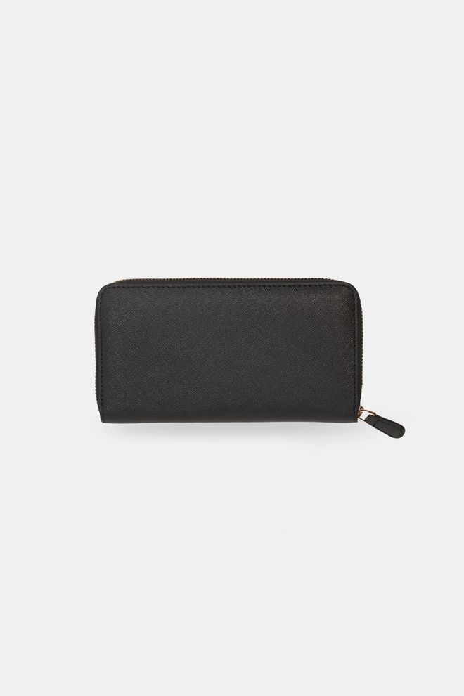 Setre Patterned Zippered Clutch Bag Black Wholesale Clothing 2