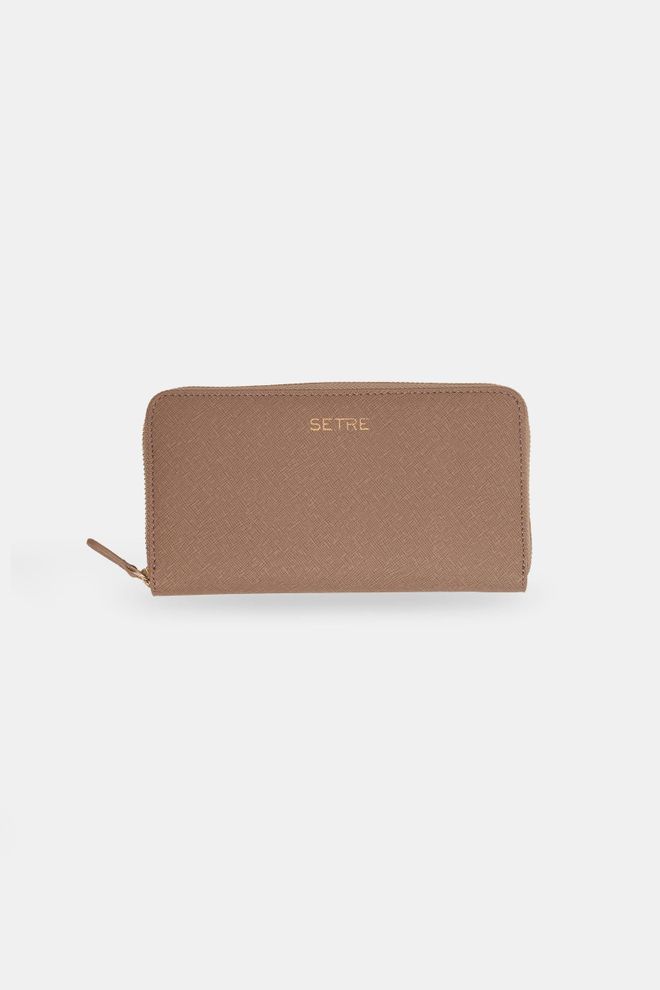 Setre Pochette Con Cerniera Fantasia Beige Scuro Abbigliamento all'ingrosso 0