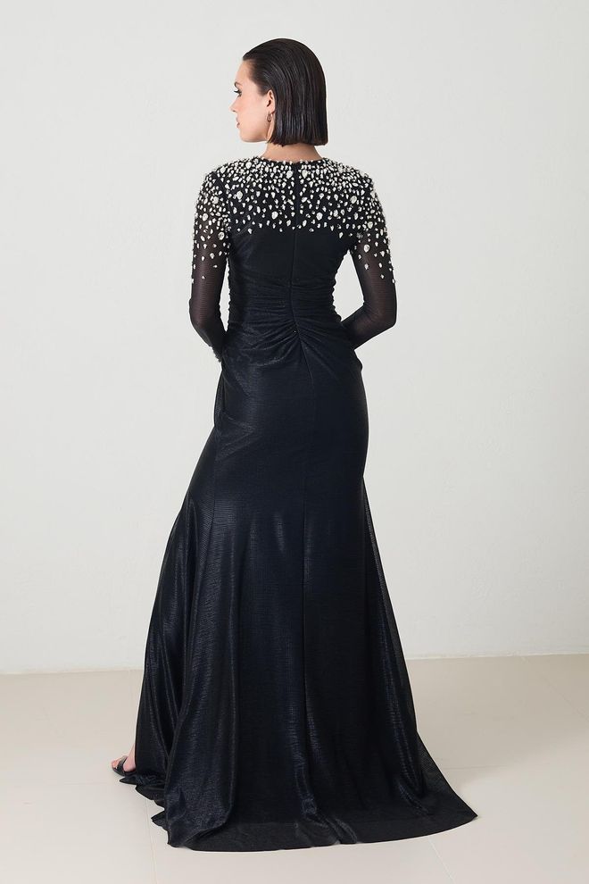 Setre Elegant Black Sheath Dress With Long Sleeves Wholesale Clothing Formal