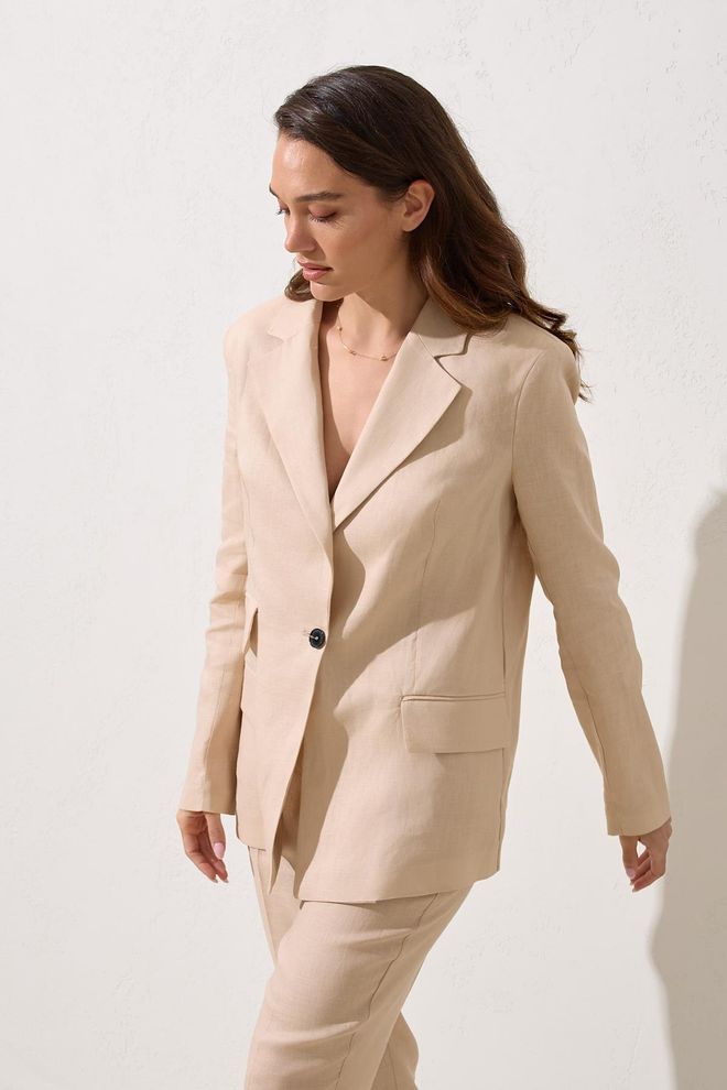 Setre Beige Formal Elegant Jacket Wholesale Clothing Elegant
