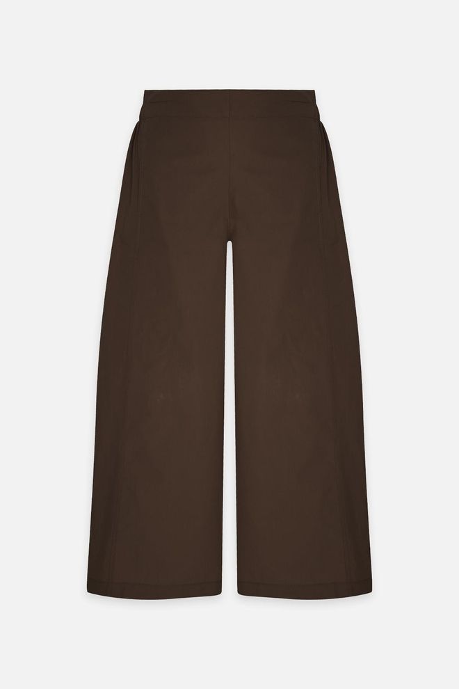 Setre Bruine Culottes Broek Met Wijde Pijpen En Cropped Lengte Groothandel Kleding Casual