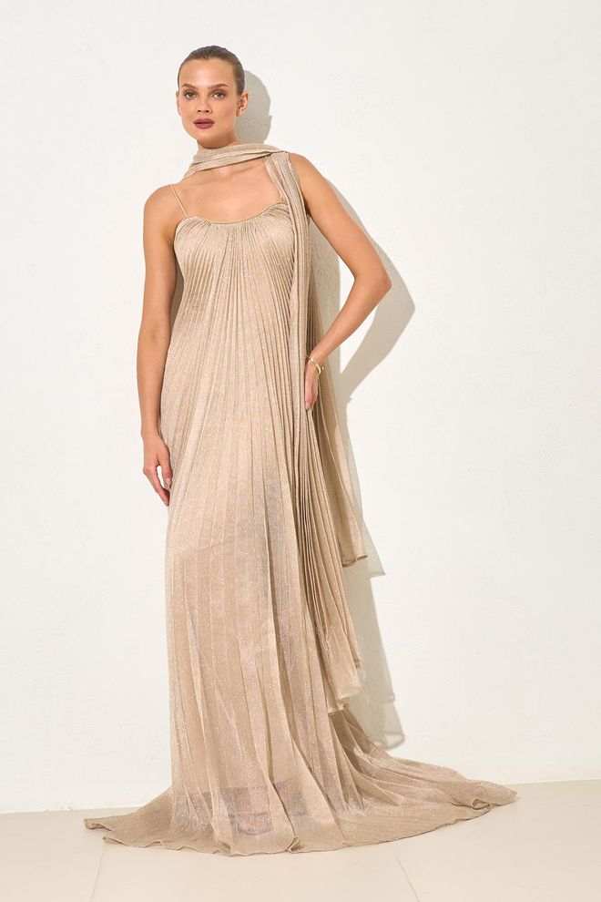 Setre Vestito Beige Elegante Glam Formale Sottoveste Abbigliamento all'ingrosso Formale