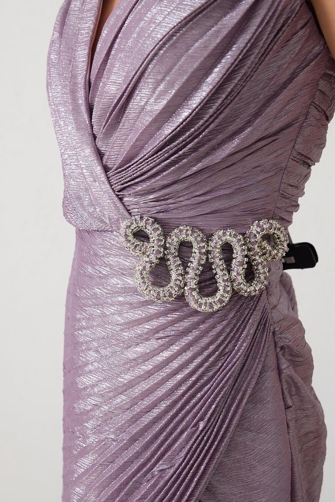 Setre Elegant Purple Sleeveless Slit Dress Wholesale Clothing Spring