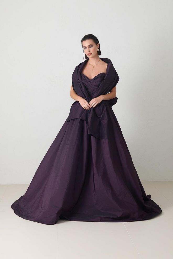 Setre Elegant Purple Fit And Flare Dress Wholesale Clothing 1