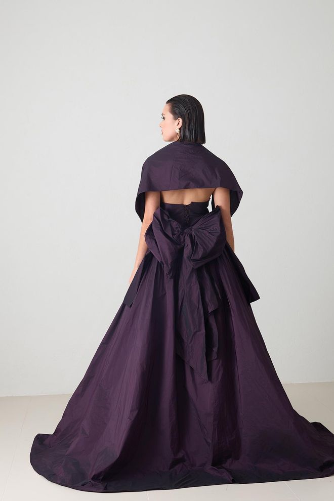 Setre Elegant Purple Fit And Flare Dress Wholesale Clothing 5