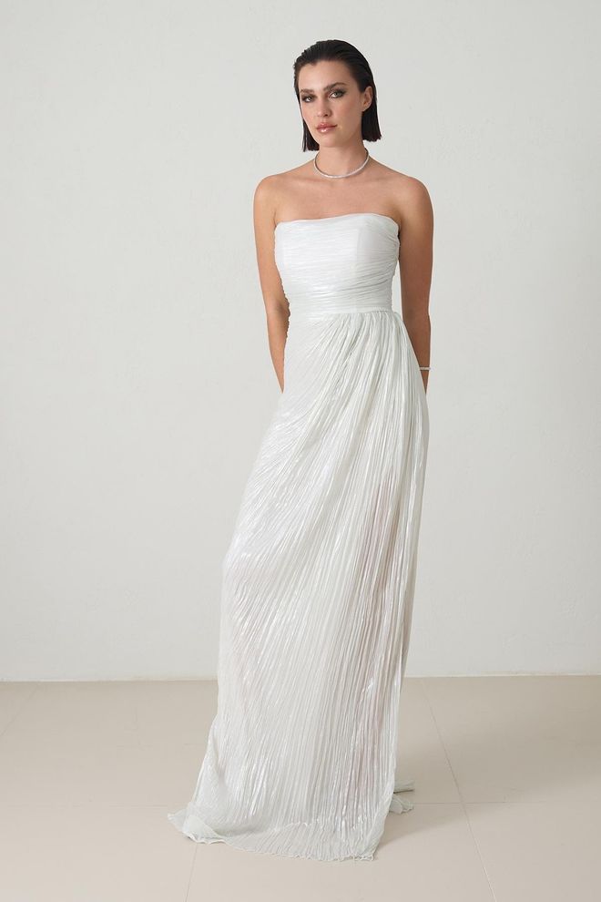 Setre White Elegant Formal Glam Slip Dress Wholesale Clothing Formal