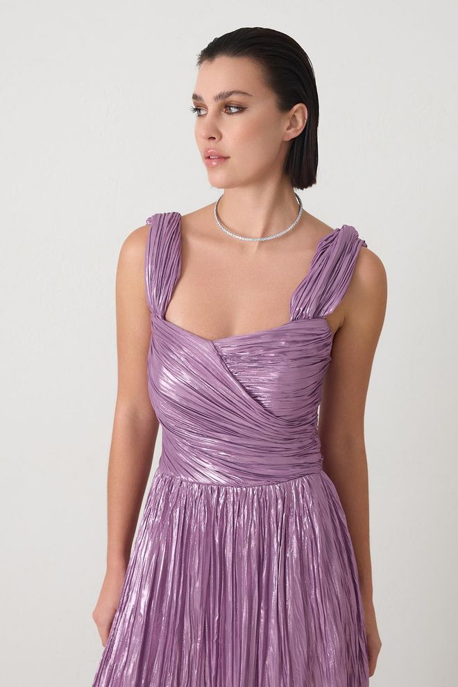 Setre Vestito Elegante Viola Fit And Flare Abbigliamento all'ingrosso Annata
