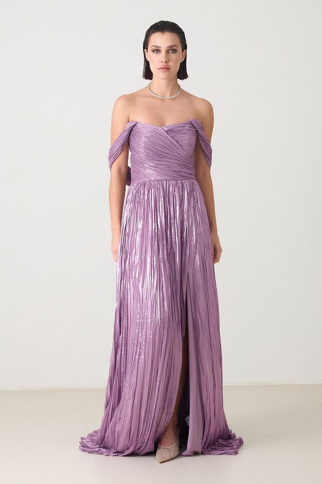 Setre Elegant Purple Fit And Flare Dress Wholesale Clothing Spring