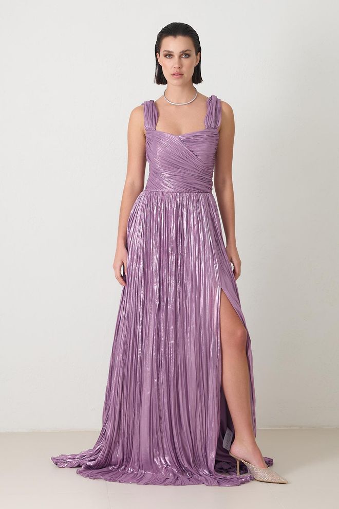 Setre Elegant Purple Fit And Flare Dress Wholesale Clothing 5