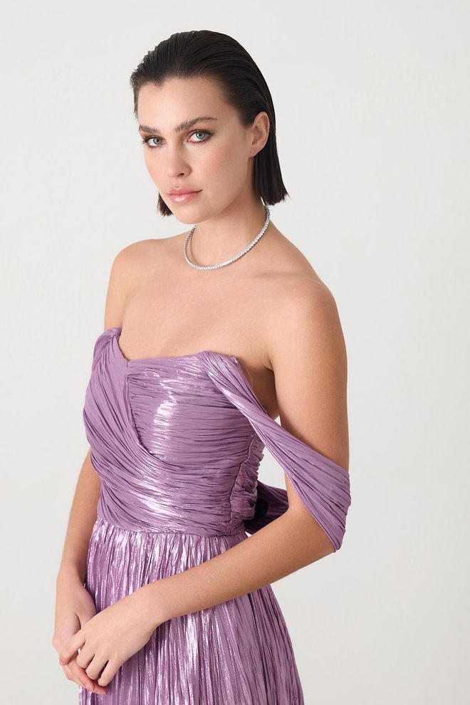 Setre Elegant Purple Fit And Flare Dress Wholesale Clothing Wedding