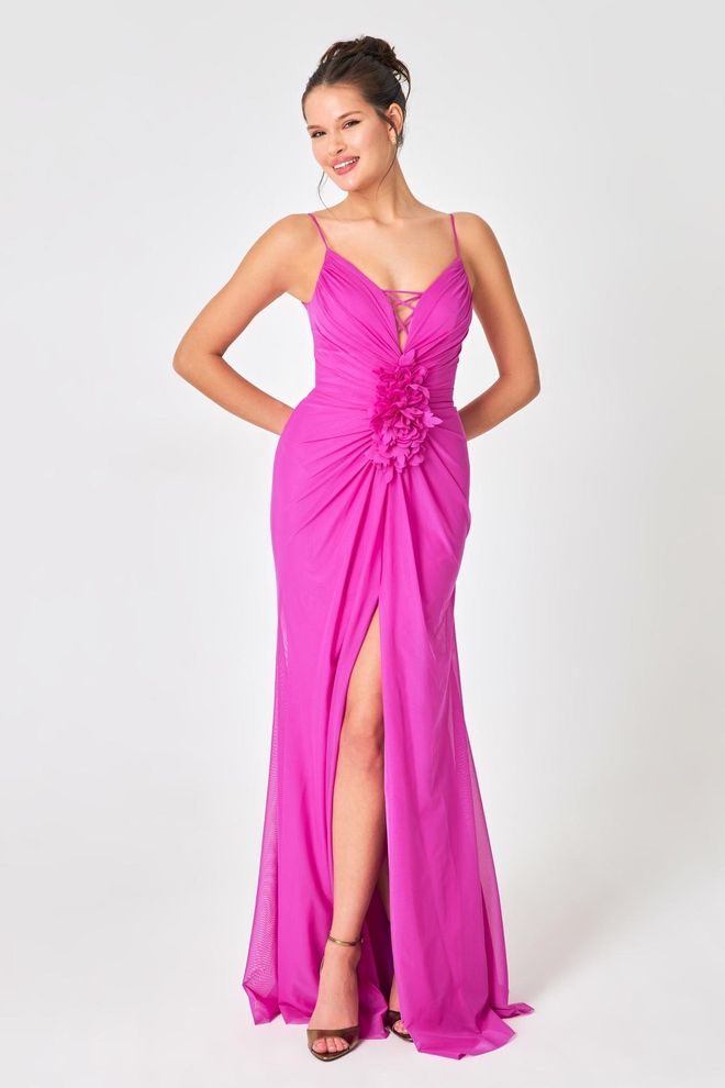 Setre Rochie Fuchsia Elegantă Lungă Până La Podea Îmbrăcăminte cu ridicata Sexy