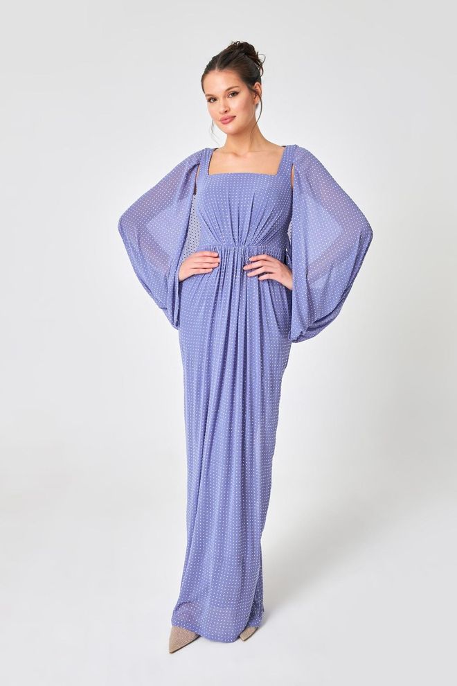 Setre Niebieska Elegancka Formalna Klasyczna Glam Seksowna Retro Płaszcz Sukienka Hurtowa sprzedaż odzieży Klasyczny