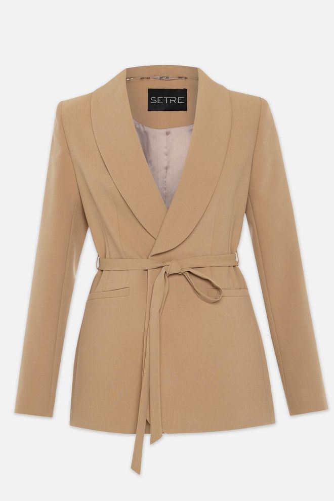 Setre Béžová Formálna Elegantná Bunda Veľkoobchod s oblečením Formálny