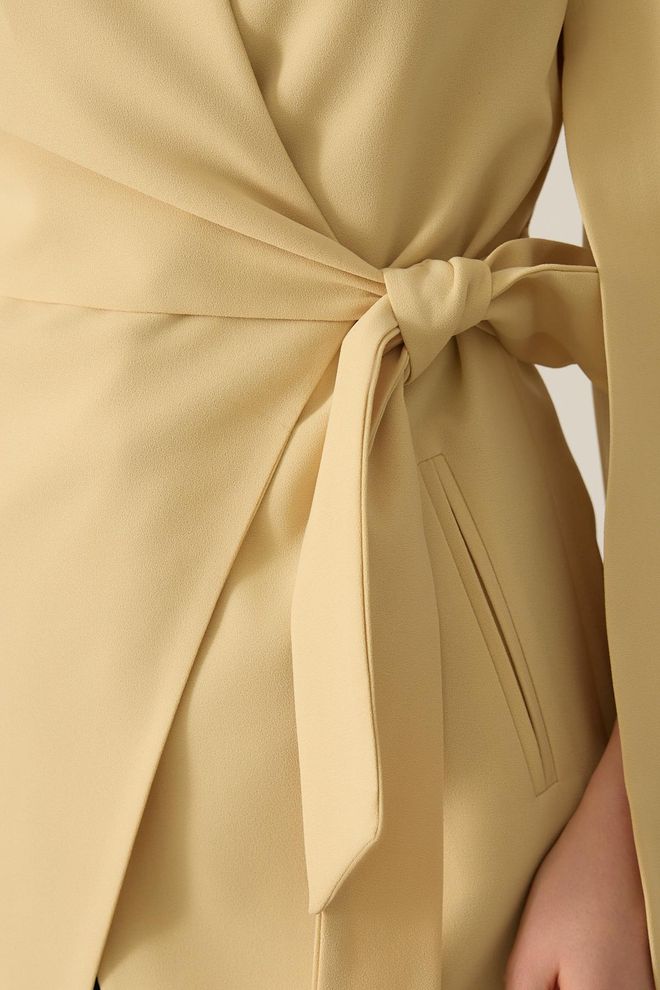 Setre Beige Elegant Single Breasted Blazer Jacket Wholesale Clothing Spring