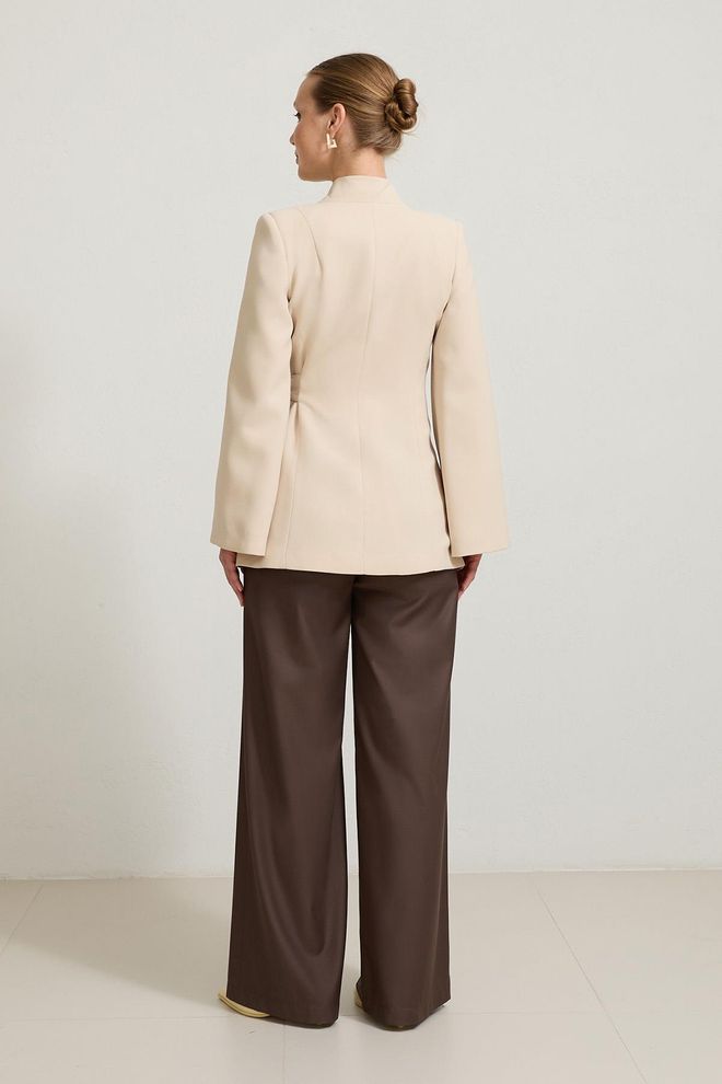 Setre Bej Elegant Formal Petrecut Geacă Îmbrăcăminte cu ridicata Elegant