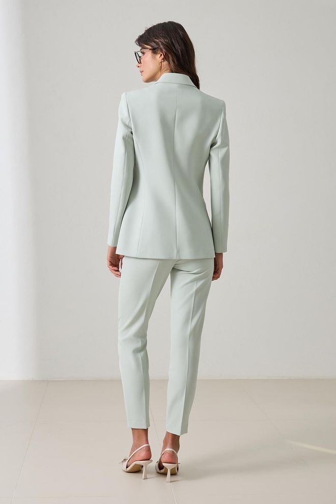 Setre Grey Formal Slim Fit Suit With Notched Neck Wholesale Clothing Elegant