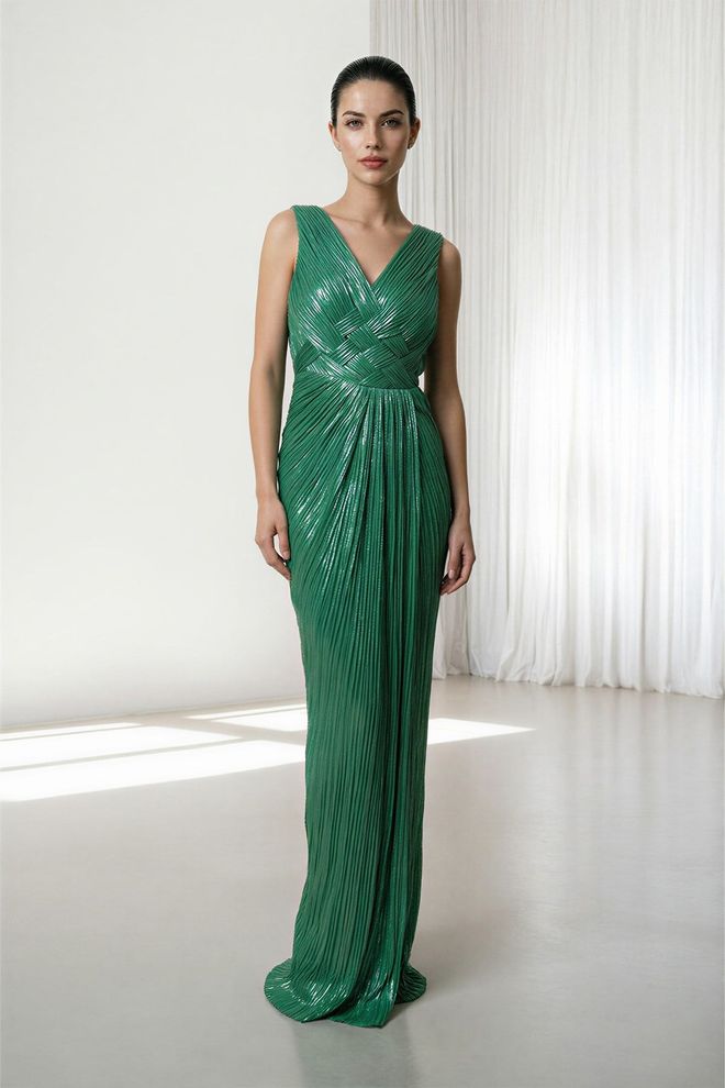 Setre Zelena Elegantna Formalna Glamurozna Etui Haljina Veleprodaja odjeće Formalni