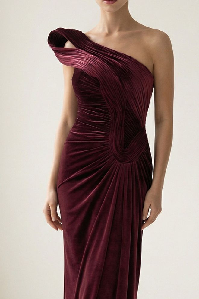 Setre Bordeauxrood Elegante Bodycon Jurk Groothandel Kleding Kerst